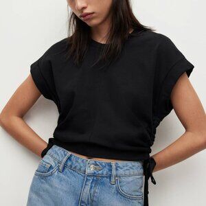 Cropped Mira T-Shirt, All Saints, Size S